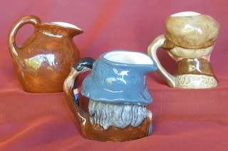 Three Royal Doulton MINIATURE CHARACTER JUGS - Rip Van Winkle, Arry & John Barleycorn