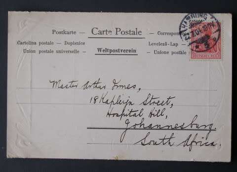 Vintage German Maritime POSTCARD - `Deutschland` Steamship 1904