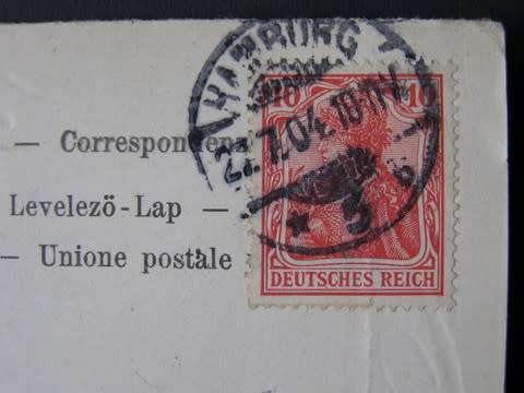 Vintage German Maritime POSTCARD - `Deutschland` Steamship 1904