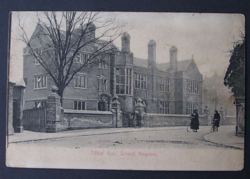 Antique British POSTCARD - Tiffins` Girls` School, Kingston (reign of Edward VII)