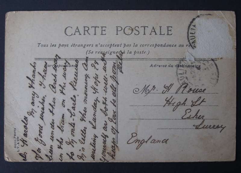 L.V. & Co. Antique French POSTCARD - The Beaulieu Tramway to Nice and Monte Carlo