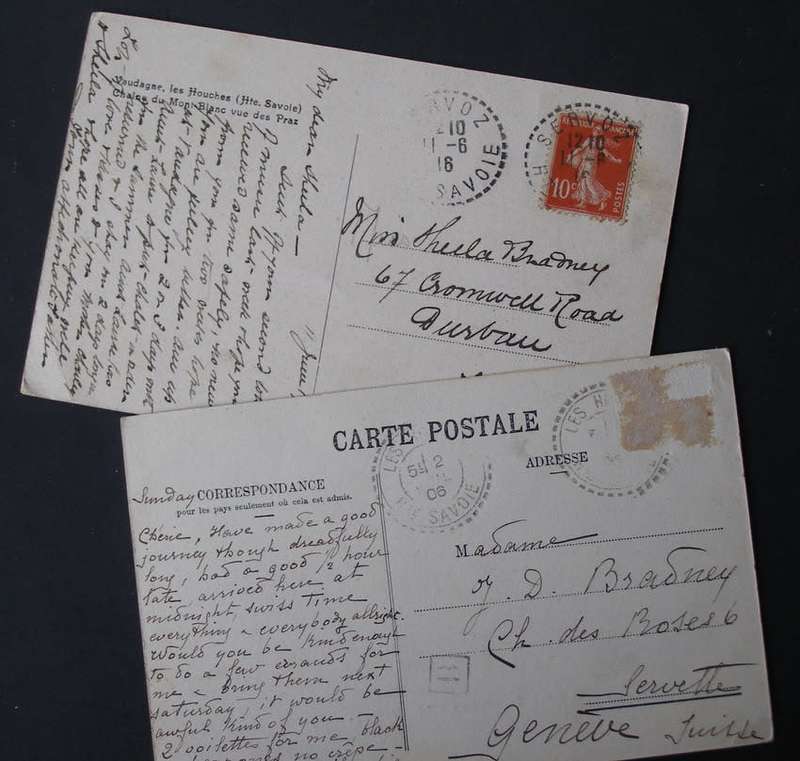 2 Vintage Swiss POSTCARDS - Mountain Scenes 1906/1916
