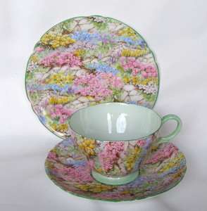 SHELLEY Rock Garden Chintz Trio