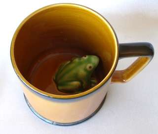 CROWN DEVON Mug with Frog Inside