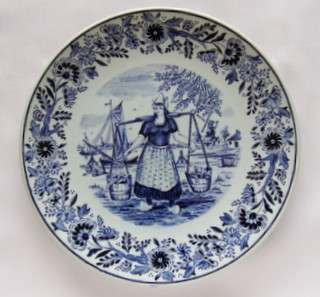 BOCH Delft Blue & White Plate - Bringing Home the Fish