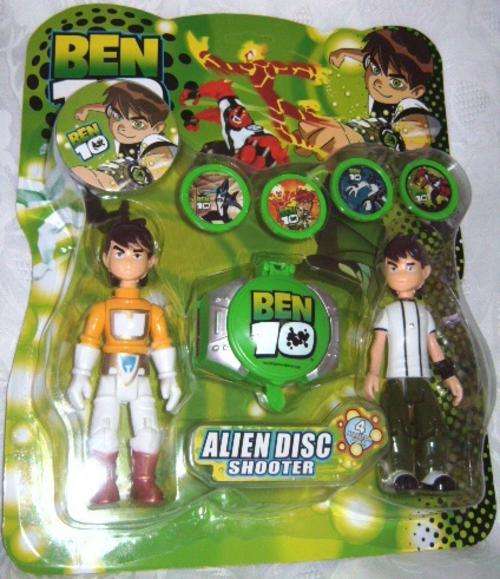 CLEARANCE SALE!!!!!!!!!!!!! BEN 10 ALIEN DISC SHOOTER WITH 2 FIGURINES