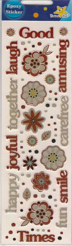 3D word Epoxy stickers
