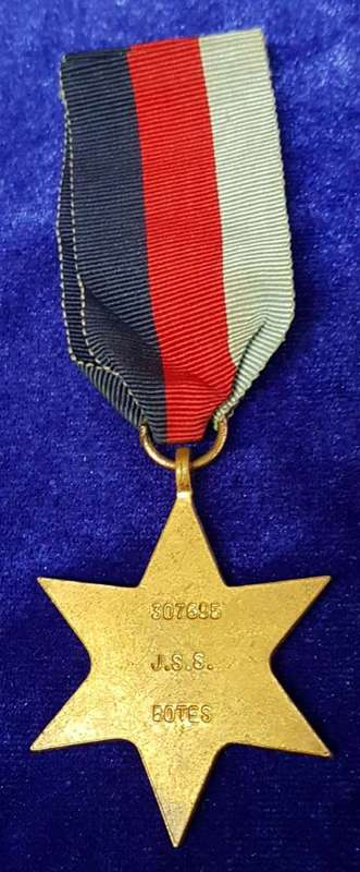 ++ The 1939 - 1945 Star Awarded to 307695 JSS Botes ++