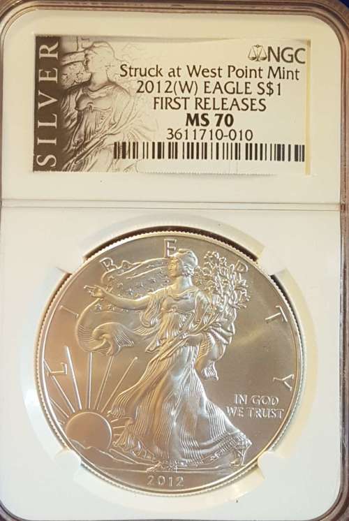 ++Wow 2012 Silver Eagle (Struck at West Point Mint) First Releases Graded MS70 Finest Known..... ++