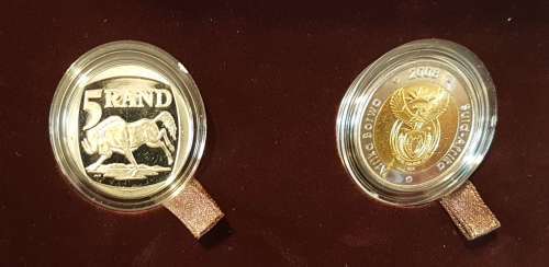 ++Nice Commemorative R5 Coin Set, with 2000 PL Smiley R5 & 2008 Laser Frosted R5++