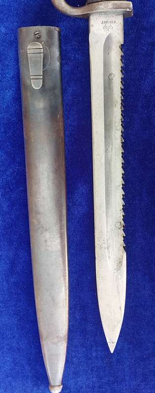 - Matching Numbers German Erfurt KS98 Sawback Bayonet & Sheath (KS9733)-