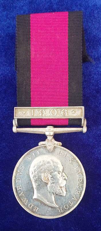 - Natal Rebellion Medal with 1906 Clasp # CPL : J. Allan, Royston`s Horse. -