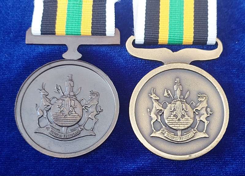 - Very Rare Both Varieties of the Kwandebele Police Long Service 10 Years Medals -