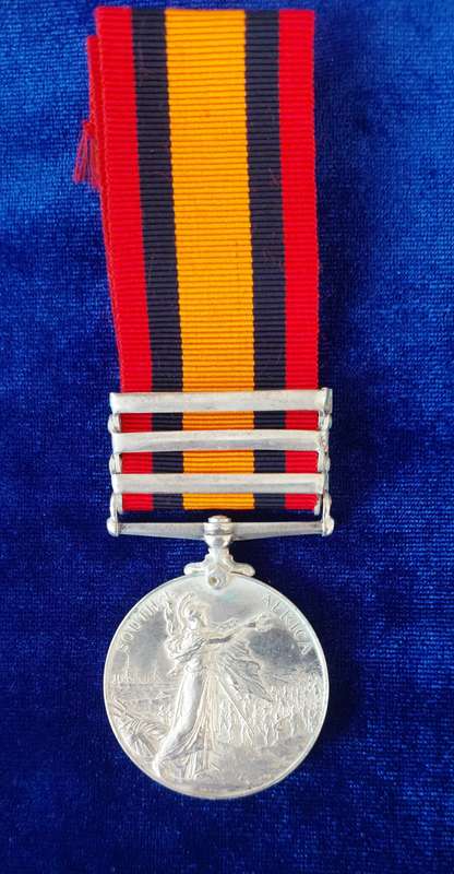 - QSA (Queen`s South Africa Medal) with 3 x Clasps to Clerk F.R. Clementz. A.S.C.  -