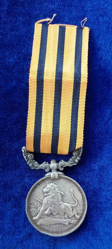 - Scarce 1896 (Rhodesia) British SA Company`s Medal to Trooper R.T. Ogilvie F Troop M.M.P.  -