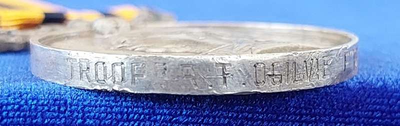 - Scarce 1896 (Rhodesia) British SA Company`s Medal to Trooper R.T. Ogilvie F Troop M.M.P.  -