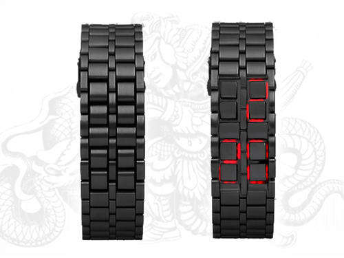 Awesome Samurai Style LED Watch! Blue or red available! Stand out! Accessory and watch