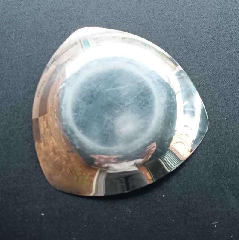 South Africa (1652 - 1952) 5 Shilling coin mounted on stainless steel silver tray/dish