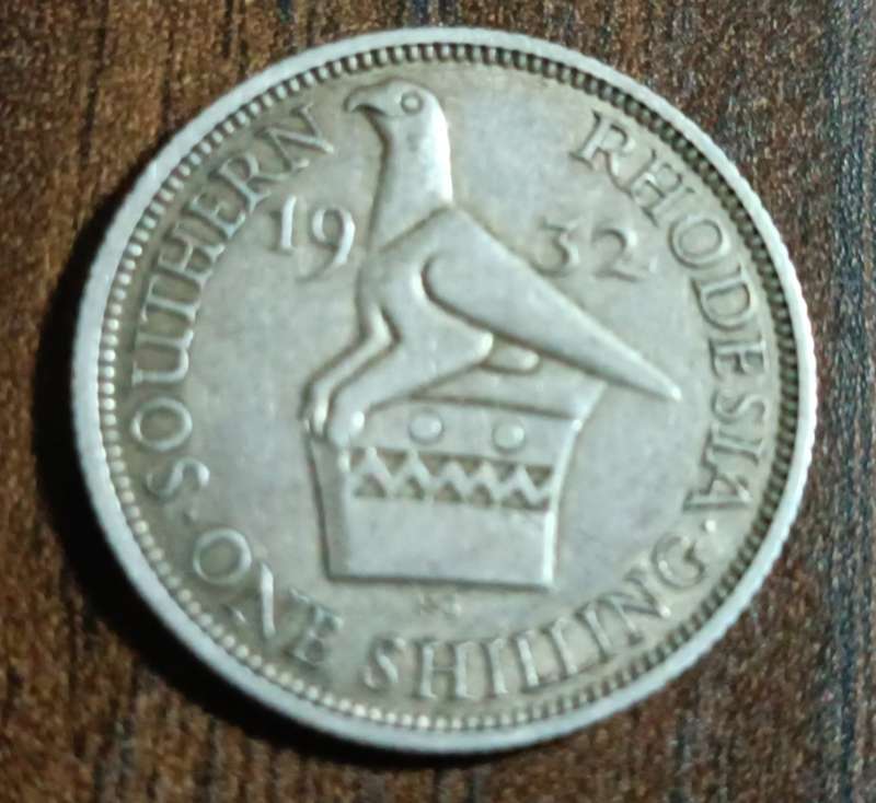 1932 Southern Rhodesia Silver One Shilling Coin
