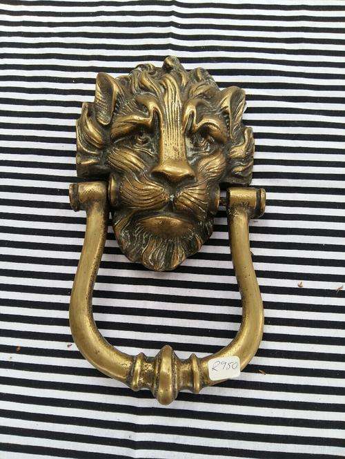 A beautiful Solid Brass Lion Head Door Knocker!! Very old & Lovely!