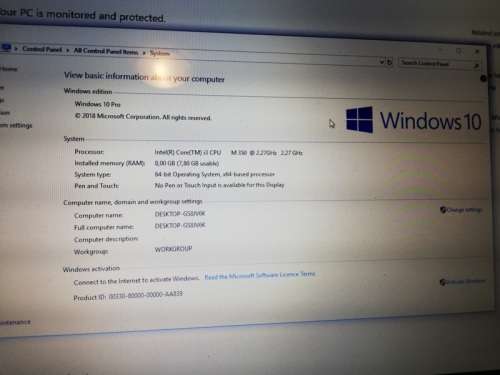 HP G72 17.3", Core i3, 8GB Ram, 1TB HD, DVD, Windows 10 Pro