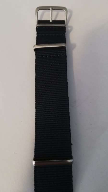 Three watch straps, 2 Nato, 1 leather