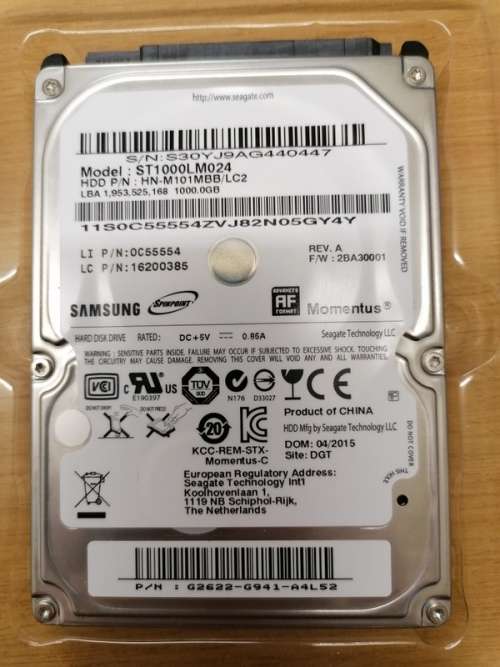 Samsung 1TB laptop hard drive