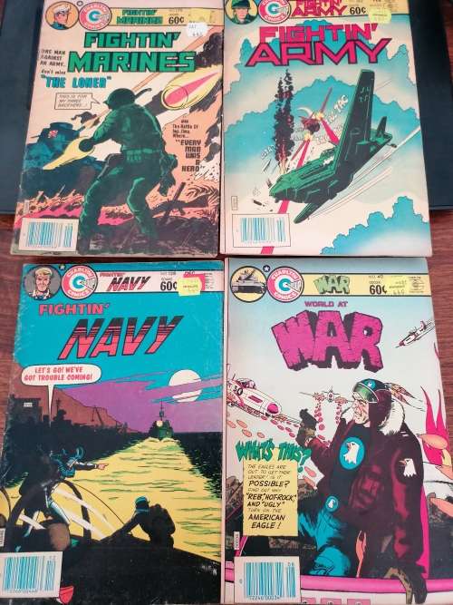 Fightin` Marines, World at War, Battlefield Action, Fightin` Army, Attack comics, 36 comics
