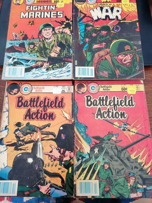 Fightin` Marines, World at War, Battlefield Action, Fightin` Army, Attack comics, 36 comics