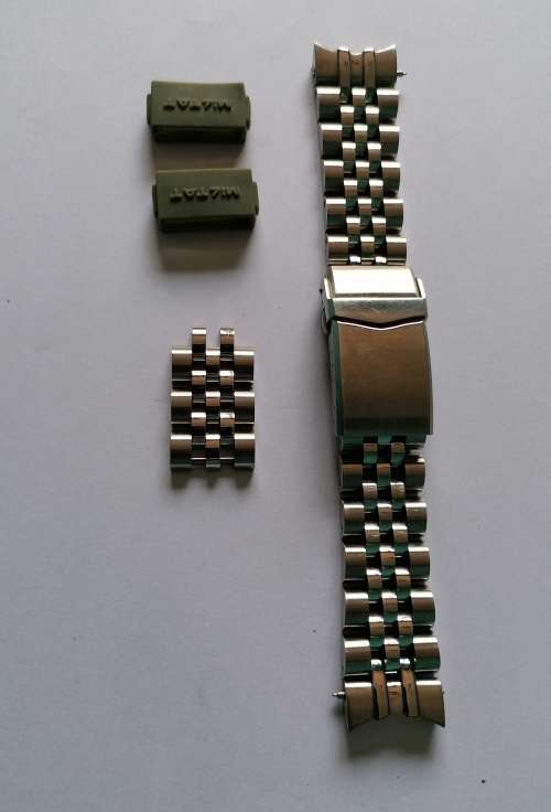 MiLTAT metal watch jubilee band compatible with Seiko Alpinist SARB017, 20mm Angus-J Louis