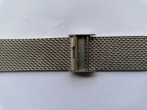 22mm Lug Width Mesh Steel Watch Band Strap Bracelet Fold Over Buckle