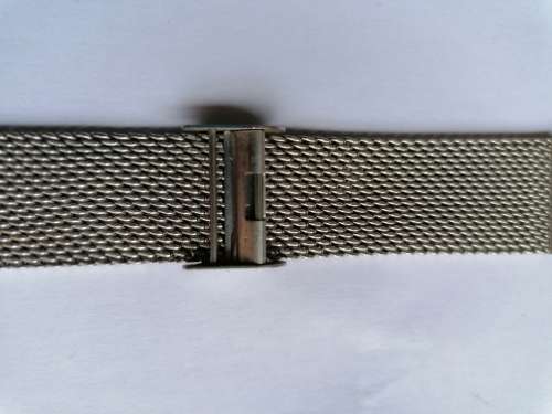 22mm Lug Width Mesh Steel Watch Band Strap Bracelet Fold Over Buckle