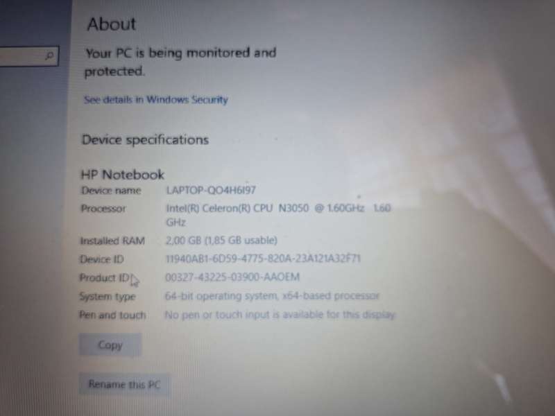 HP laptop 15-ac100ni 15.6" Celeron Notebook