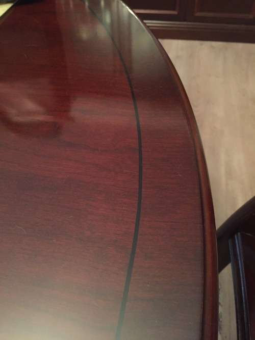 Dining table 12 chairs and display cabinet
