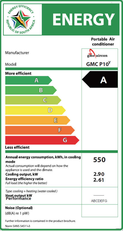 GMC Aircon  10000 BTU Portable Air conditioner  Cooling Only  GMCP10Y  DEMO MODEL