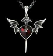 DEATH OF A VAMPIRE PENDANT NECKLACE  ***ALCHEMY GOTHIC UK***