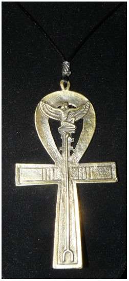 BEAUTIFUL & EXTRA LARGE ANKH NECKLACE ON THONG