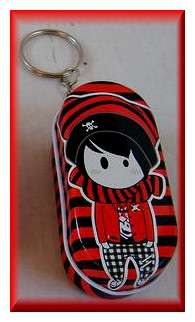 EMO/GOTH STYLE KEYCHAIN WITH  "STASH TIN" -  DESIGN 3!