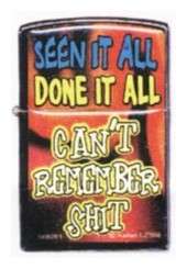 STUNNING IMPORTED REFILLABLE LIGHTERS - QUIRKY QUOTES! DESIGN 3