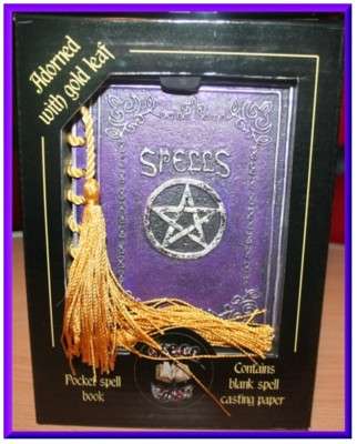 **ON SPECIAL NOW** NEMESIS NOW POCKET SPELL BOOK - STUNNING DETAIL ! ( Purple )