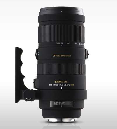 Sigma 120-400mm f/4.5-5.6 AF APO DG OS HSM Telephoto Zoom Lens for Canon or Nikon