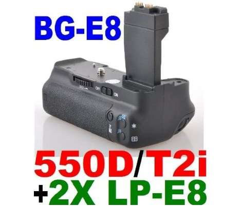 Battery Grip BG-E8 (generic) for Canon EOS 550D and 600D / Rebel T2i and T3i