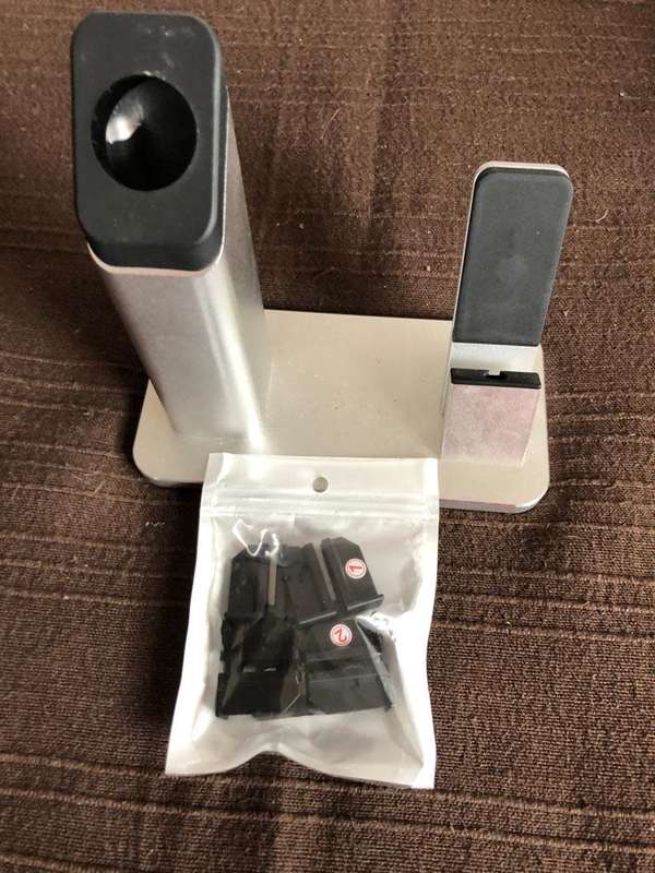 Dual Charging Dock Station for Smartphones & Apple Watch - Silver