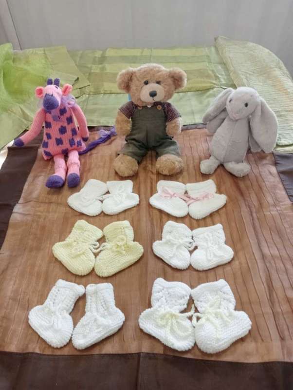 Baby Booties, Set Of 6 By Grannie Trixie