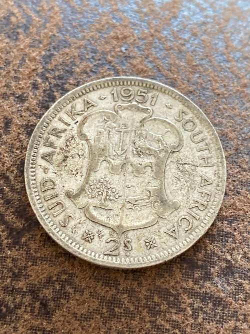 1951 Silver 50% 2 Shillings