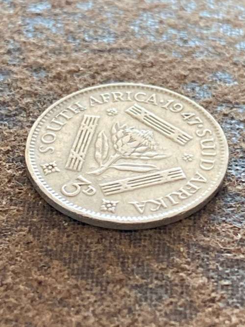 1947 Silver 80% Tickey - Good Lustre - See Photographs