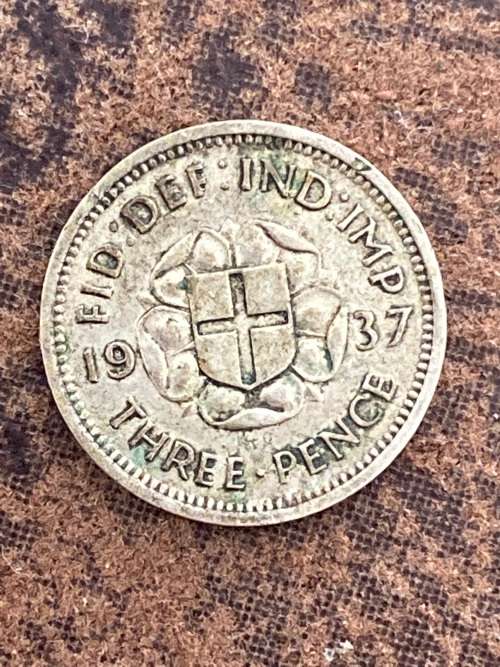 1937 Silver Three Pence