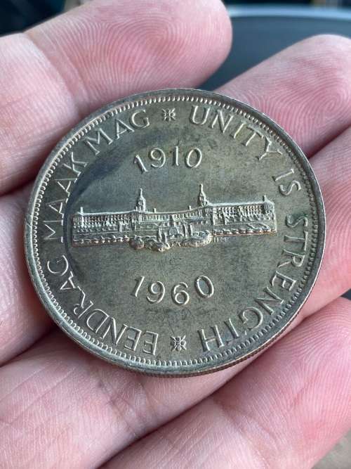 1960 Union of South Africa 5s Crown