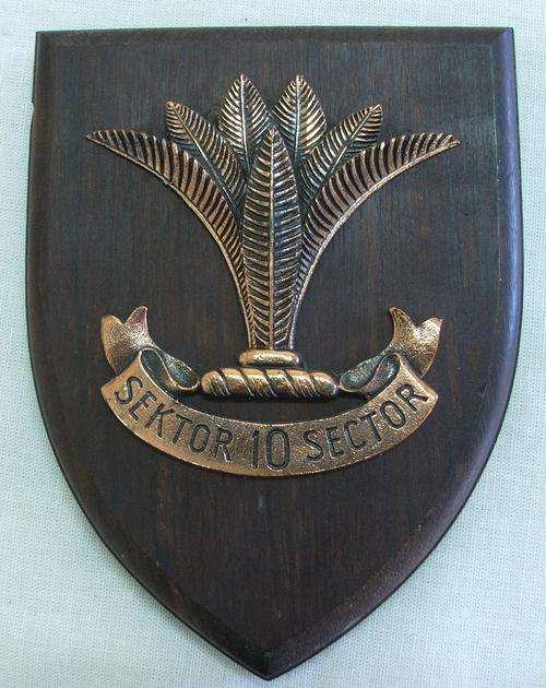SEKTOR 10 SECTOR PLAQUE SIZE 16 CM X 12 CM