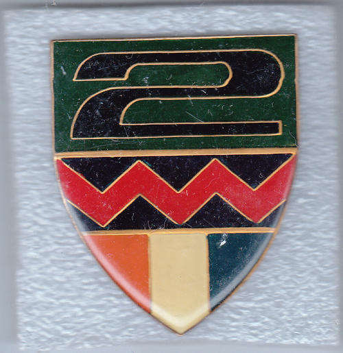 2 SA INFANTRY  SHOULDER FLASH 3 PINS